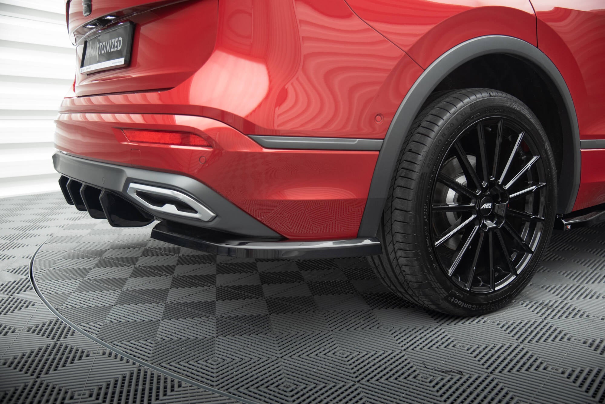 Maxton Design Heck Ansatz Flaps Diffusor passend für Seat Tarraco FR Mk1 schwarz Hochglanz