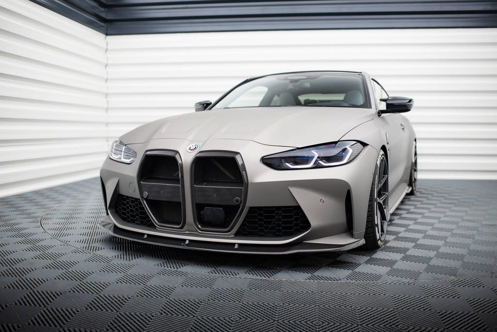 Maxton Design Prepreg Carbon Fiber Street+ Spoilerlippe Front Ansatz V.3 passend für BMW M4 G82 / M3 G80