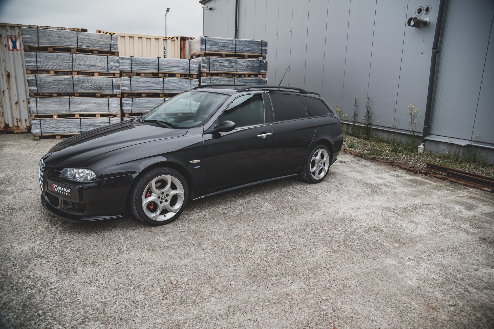 Maxton Design Street+ Seitenschweller Leisten passend für Alfa Romeo 156 Facelift schwarz Hochglanz