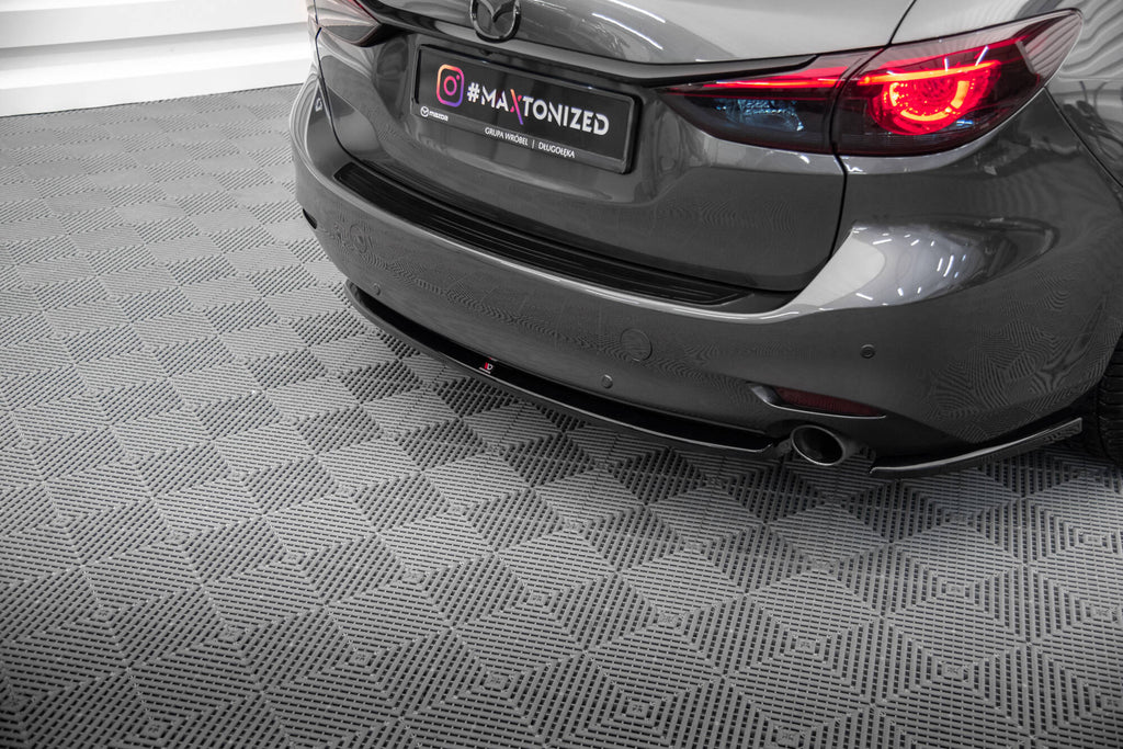 Maxton Design Heckansatz Mazda 6 Kombi Mk3 Facelift schwarz Hochglanz für Mazda 6 Mk3 Facelift 2