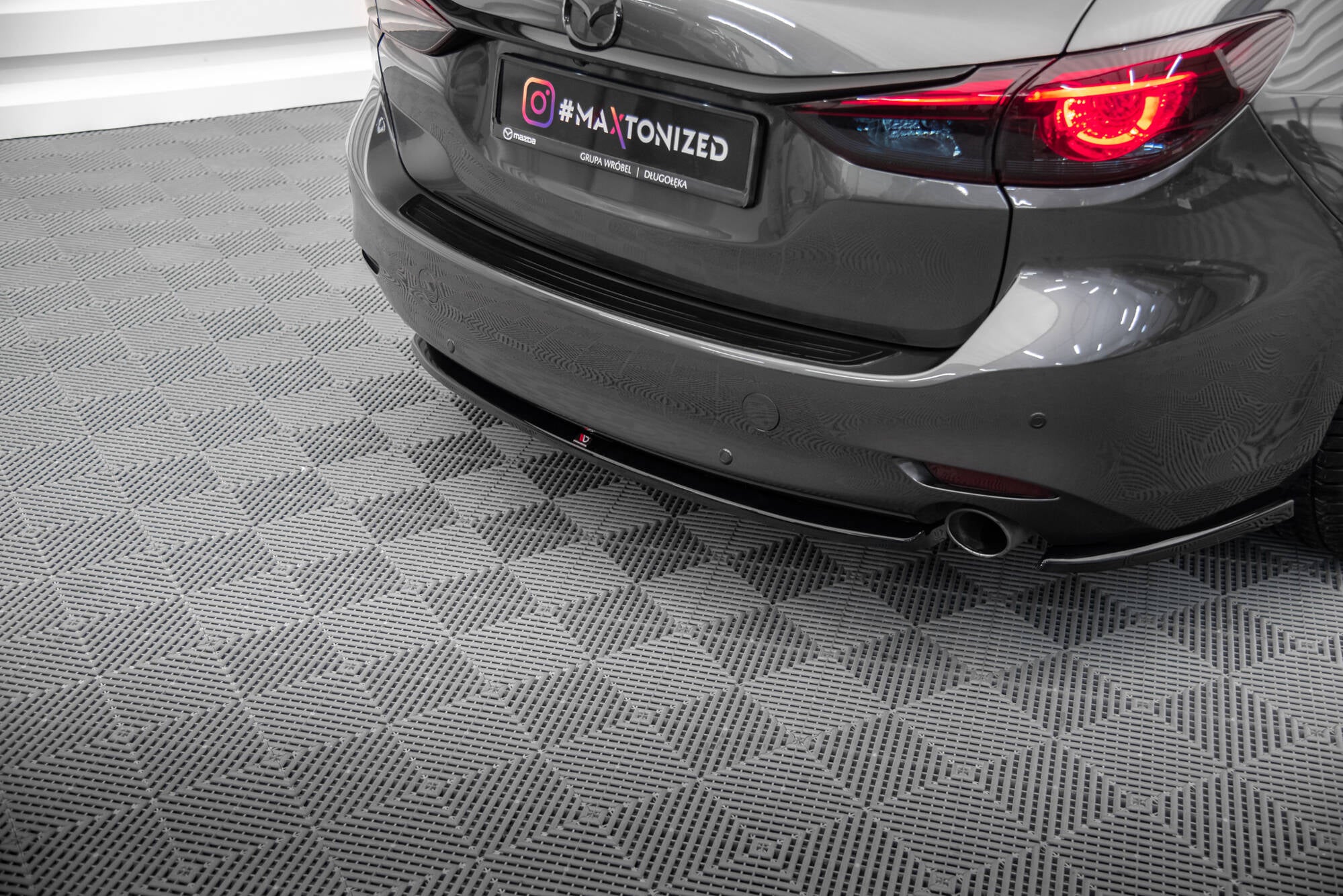 Maxton Design Heckansatz Mazda 6 Kombi Mk3 Facelift schwarz Hochglanz für Mazda 6 Mk3 Facelift 2