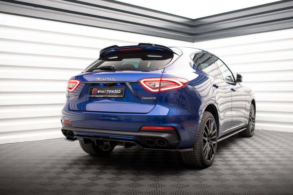 Maxton Design Spoiler CAP passend für Maserati Levante Mk1 schwarz Hochglanz