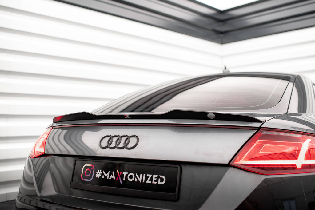 Maxton Design Spoiler CAP passend für Audi TT S / S-Line 8S / 8S Facelift schwarz Hochglanz