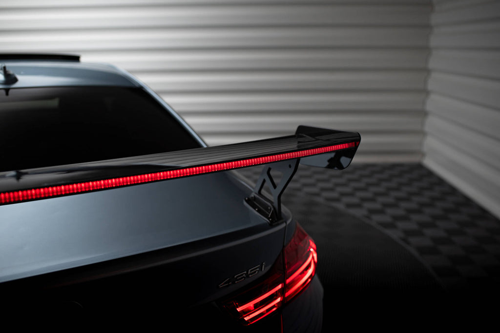 Maxton Design Carbon Spoiler With External Brackets Uprights + LED BMW 4er F32 / 4 F32 M-Paket Coupe für BMW 4er Coupe