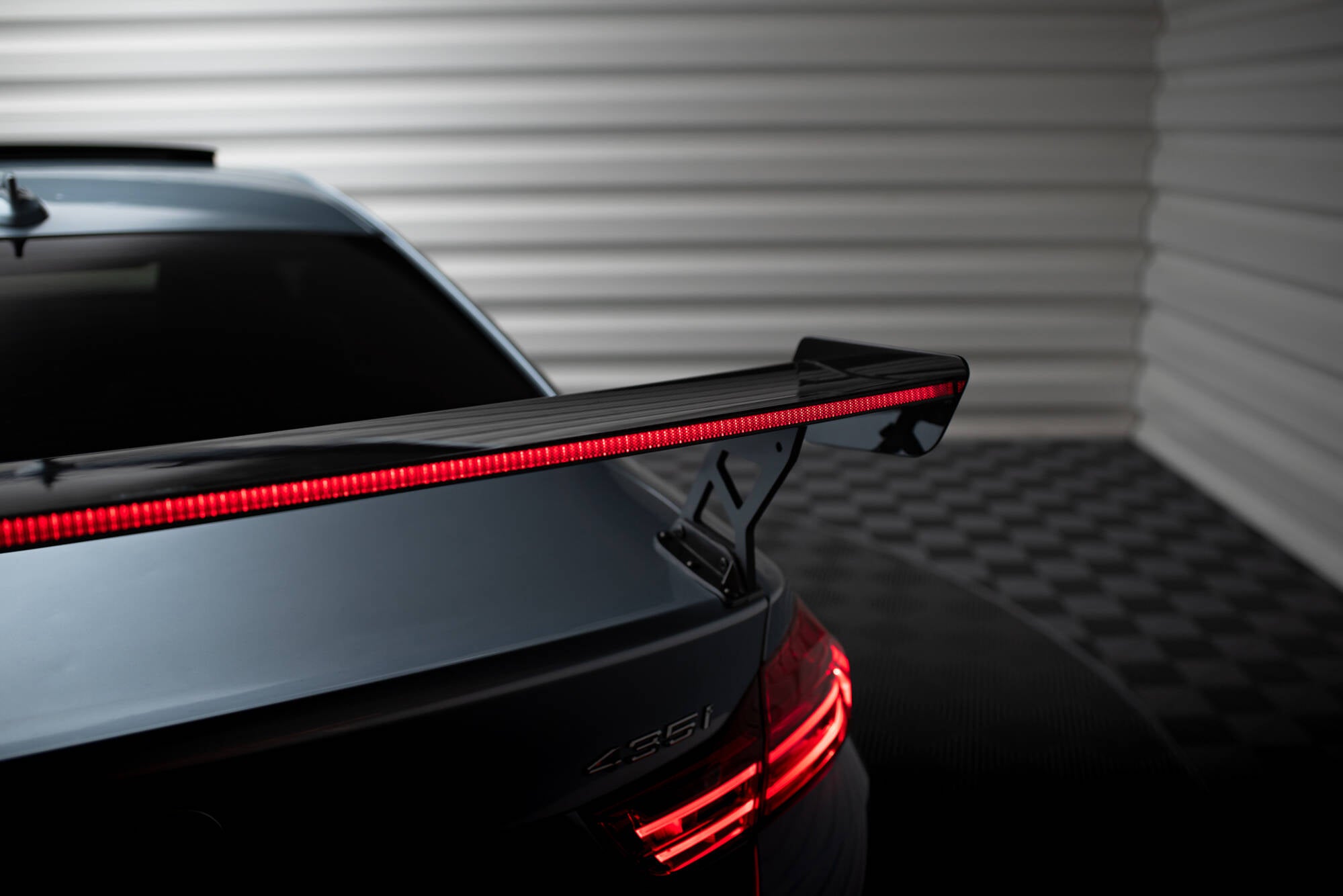 Maxton Design Carbon Spoiler With External Brackets Uprights + LED BMW 4er F32 / 4 F32 M-Paket Coupe für BMW 4er Coupe