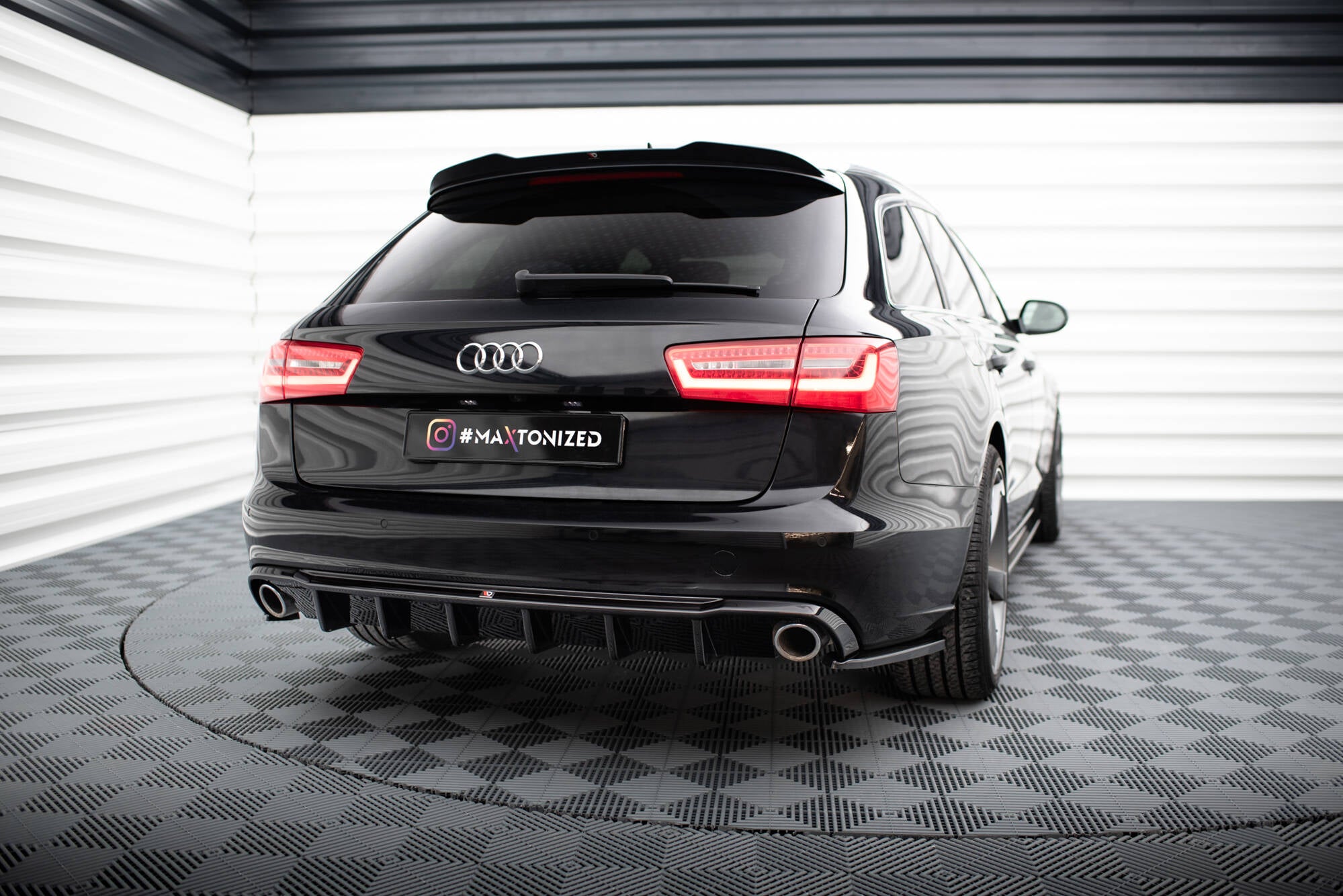 Maxton Design Diffusor Heck Ansatz passend für Audi A6 Limousine / Avant C7