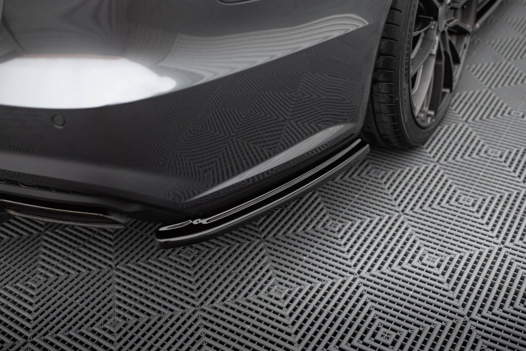 Maxton Design Heck Ansatz Flaps Diffusor V.1 passend für Audi A6 / A6 C7 S-line/ S6 C7 Facelift schwarz Hochglanz