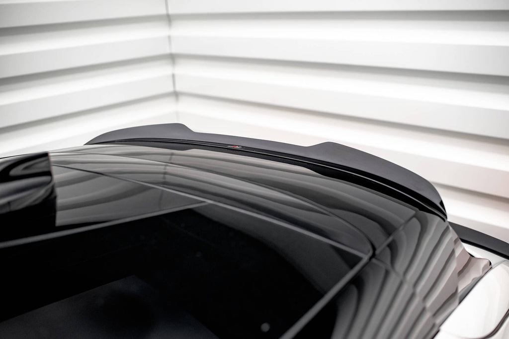 Maxton Design Höher Spoiler CAP passend für Ford Mustang Mach-E Mk1 schwarz Hochglanz