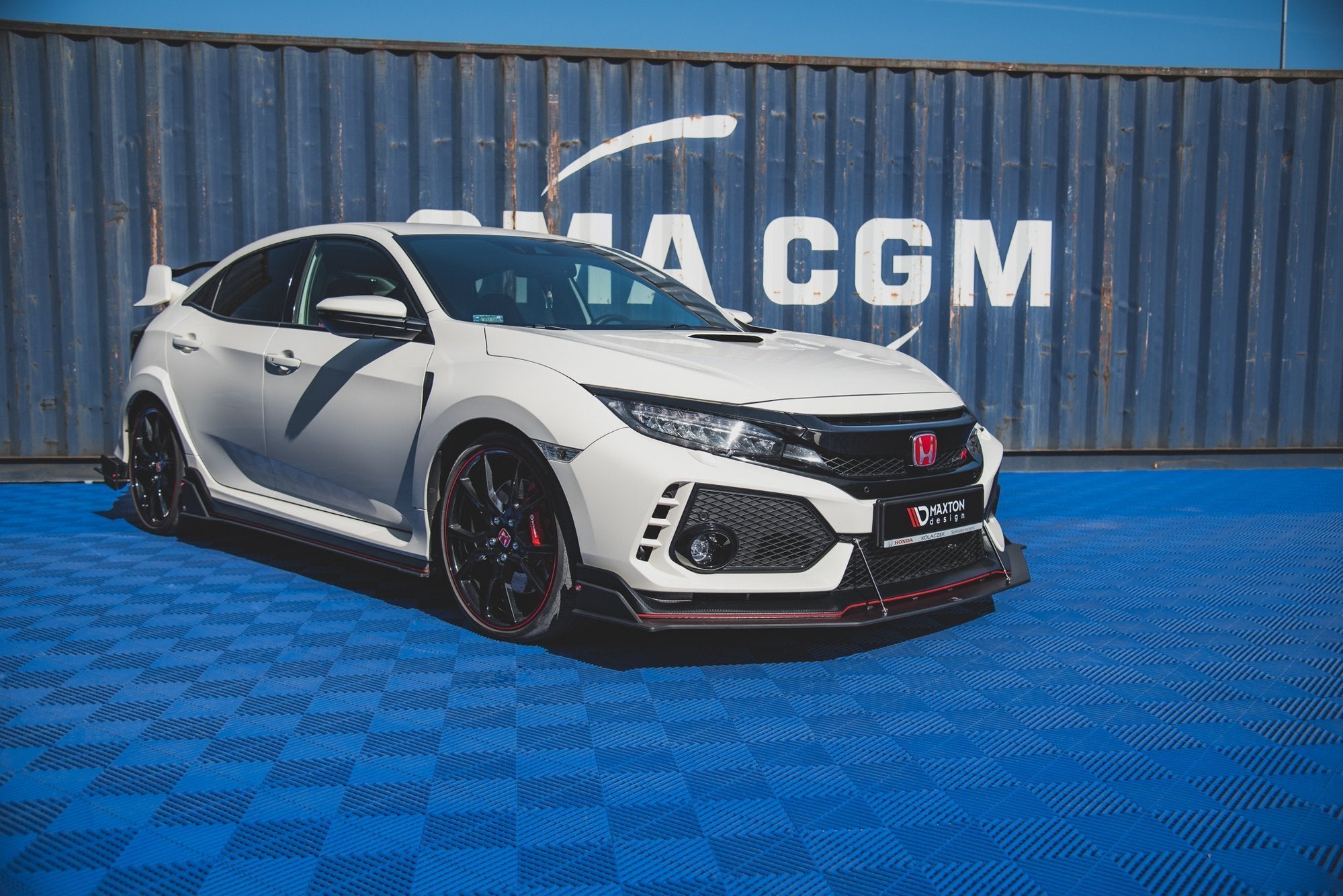 Maxton Design Street Pro Street+ Spoilerlippe Front Ansatz passend für Honda Civic Type-R Mk10 / Mk10 Facelift