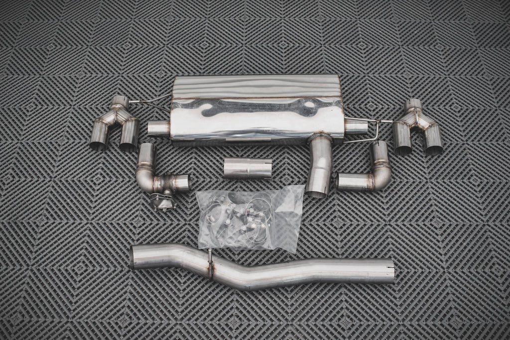 Maxton Design Diffusor Heck Ansatz V.2 für + Milltek Sport Auspuffverlängerung BMW 1er F40 M135i