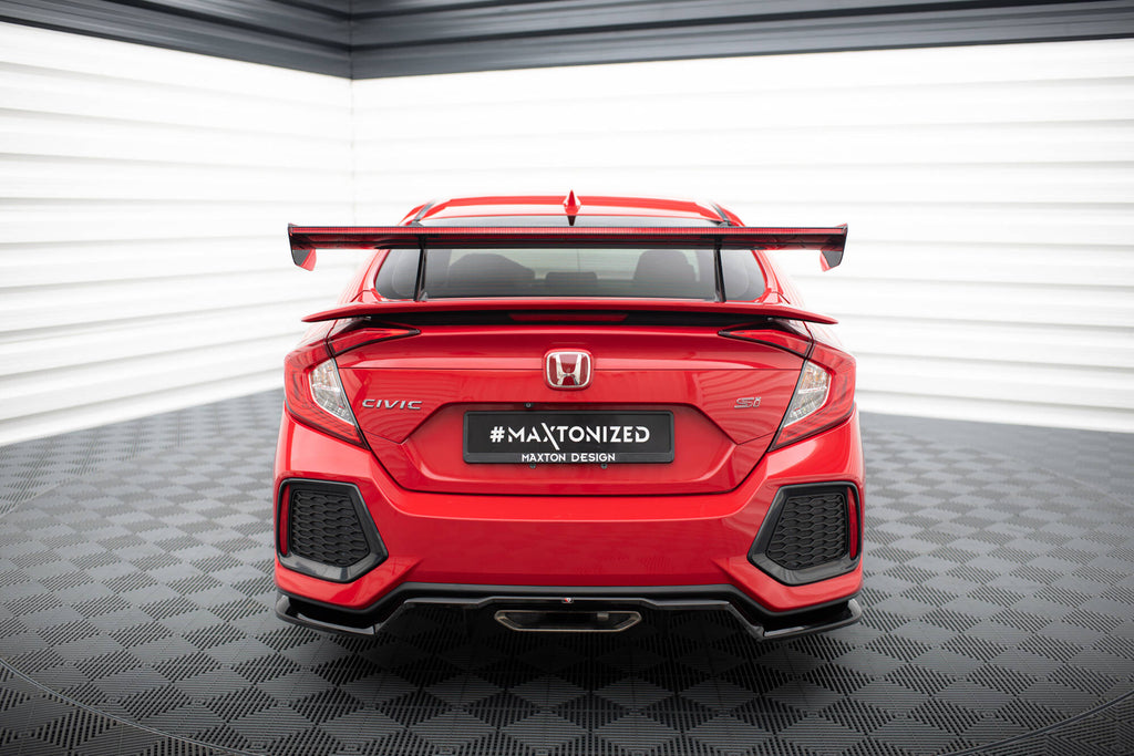 Maxton Design Carbon Spoiler With Upper Swan Mounting + LED Honda Civic SI Mk10 für Honda Civic Mk10