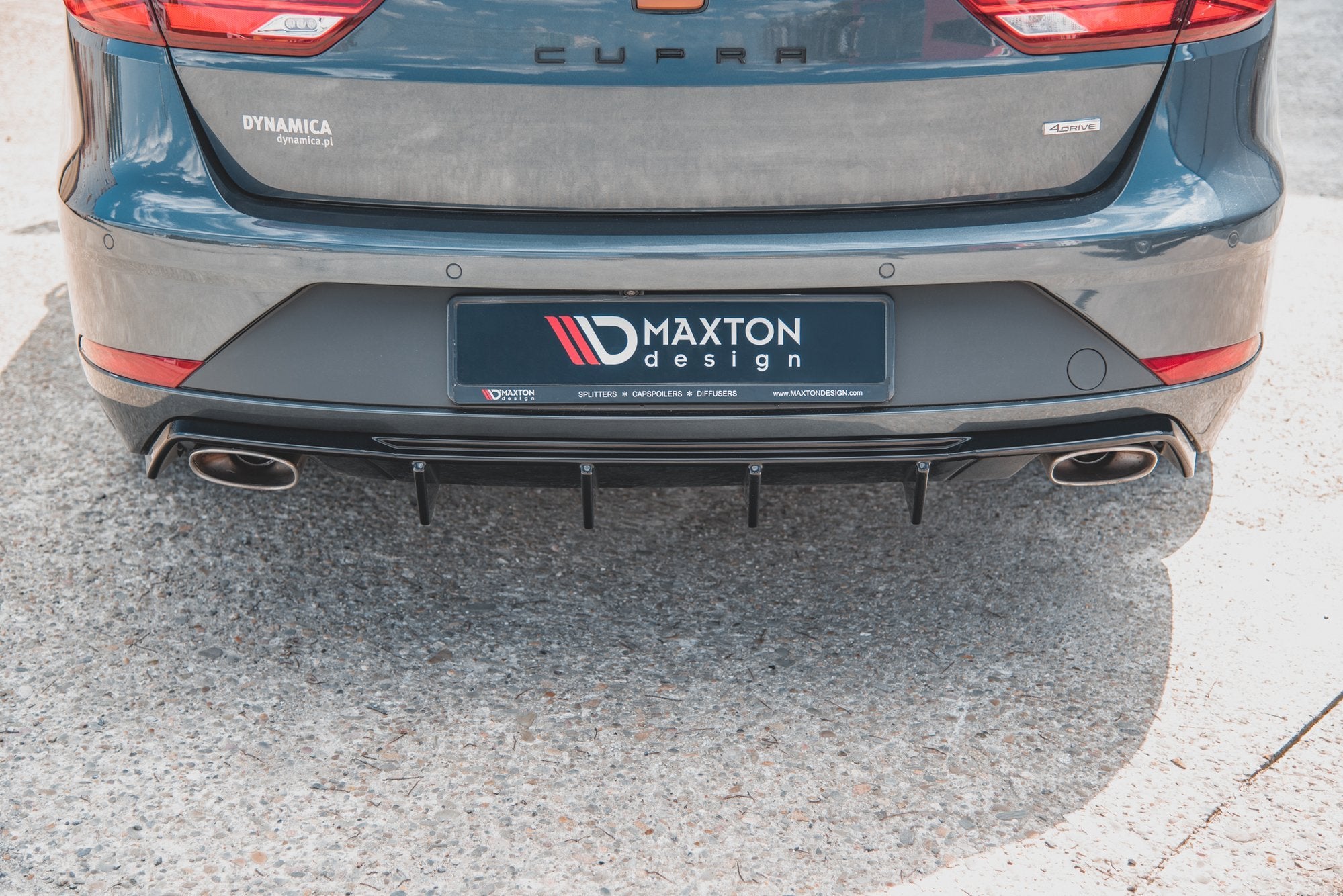 Maxton Design Diffusor Heck Ansatz V.2 passend für Seat Leon Cupra ST Mk3 FL