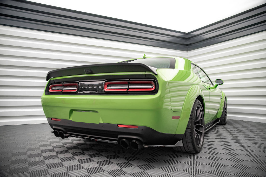 Maxton Design Heck Ansatz Flaps Diffusor passend für Dodge Challenger SRT Hellcat Widebody Mk3 schwarz Hochglanz
