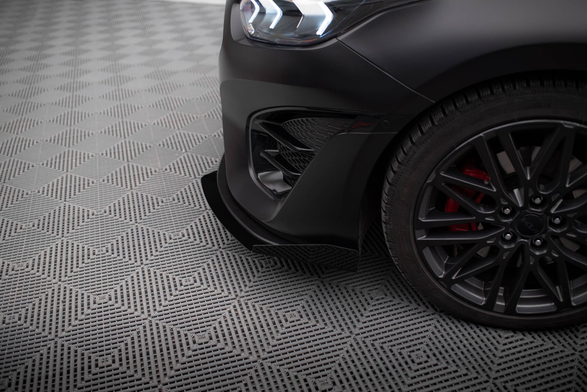 Maxton Design Front Stoßstange Flaps passend für Kia Proceed GT Mk3 Facelift / Ceed GT / GT - Line Mk1 Facelift schwarz Hochglanz