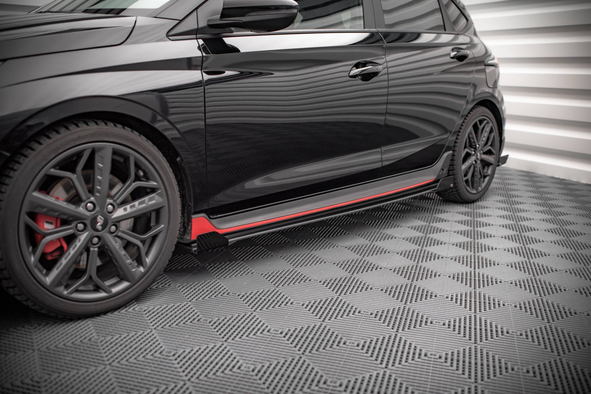 Maxton Design Seitenschweller Flaps passend für Hyundai I20 N Mk3 schwarz Hochglanz