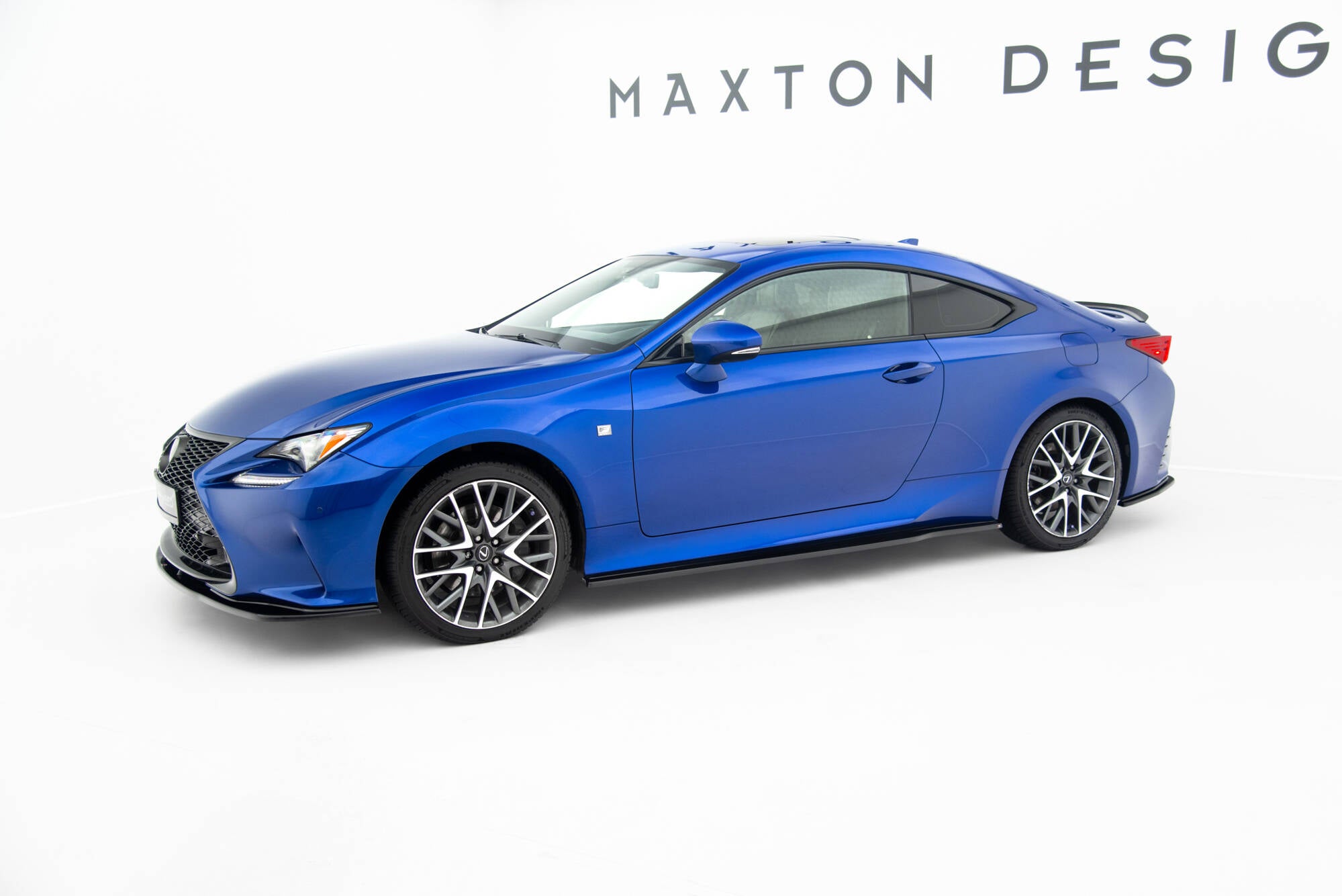 Maxton Design Street+ Seitenschweller Leisten passend für Lexus RC Mk1 schwarz Hochglanz