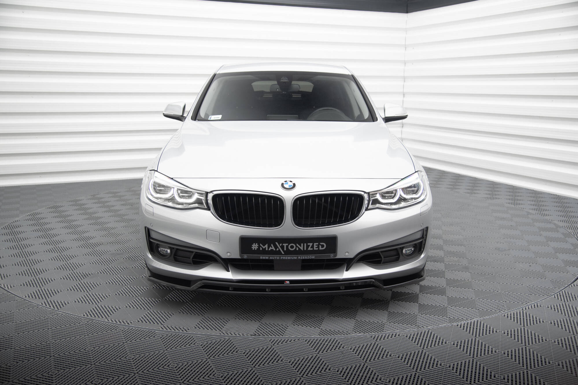 Maxton Design Street+ Spoilerlippe Front Ansatz passend für BMW 3er GT F34 schwarz Hochglanz