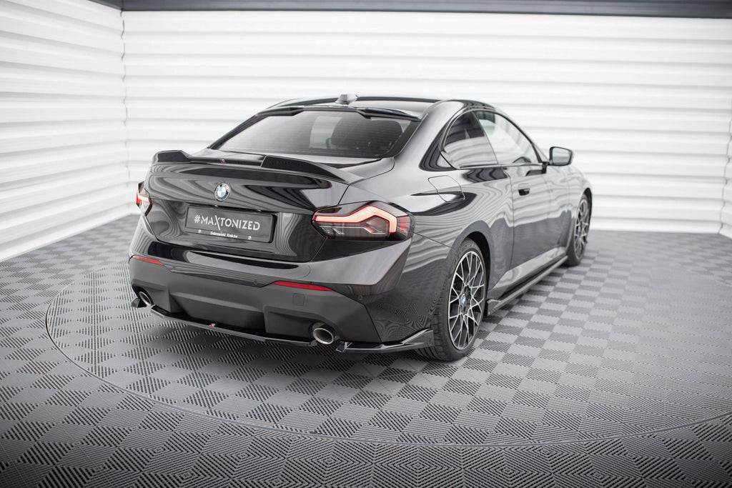 Maxton Design Heck Ansatz Flaps Diffusor V.2 passend für BMW 2 Coupe G42 schwarz Hochglanz