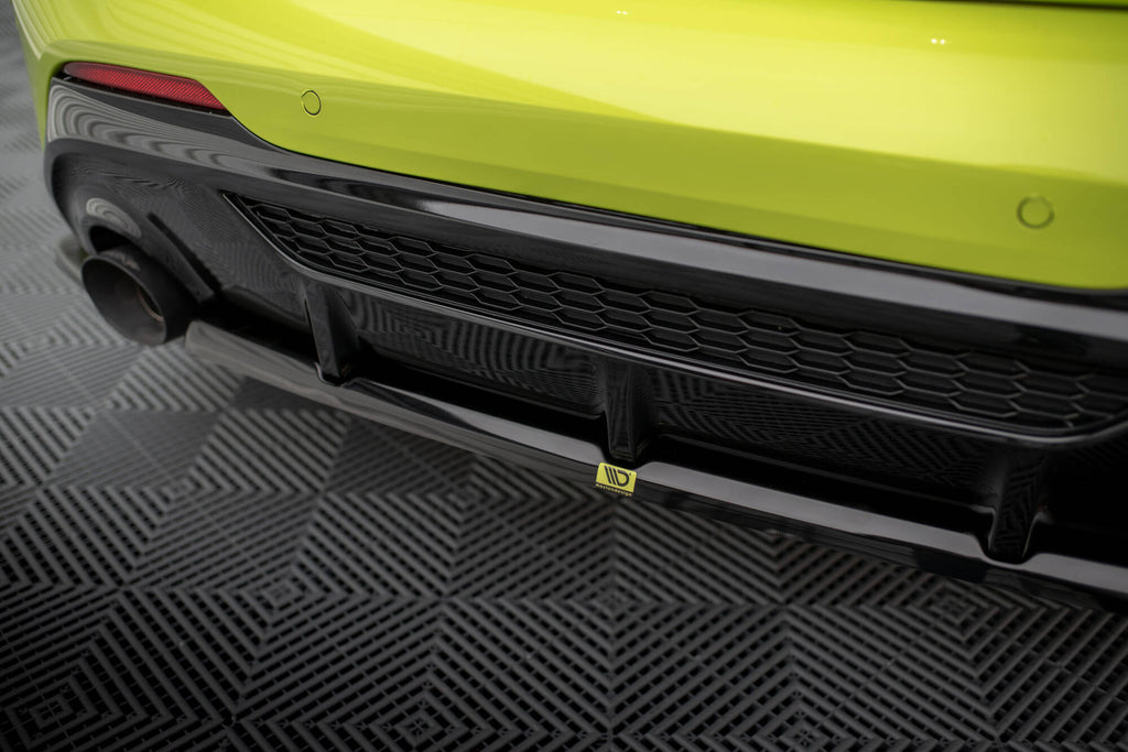 Maxton Design Heckansatz V.2 BMW M135i F40 schwarz Hochglanz für BMW 1er F40