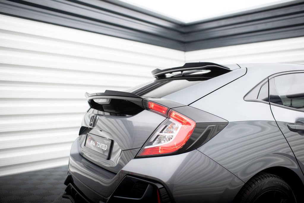 Maxton Design Niedriger Spoiler CAP passend für Honda Civic Sport Mk 10 schwarz Hochglanz