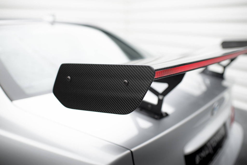 Maxton Design Carbon Spoiler With Internal Brackets Uprights + LED BMW 3er Coupe E46 für BMW 3er E46