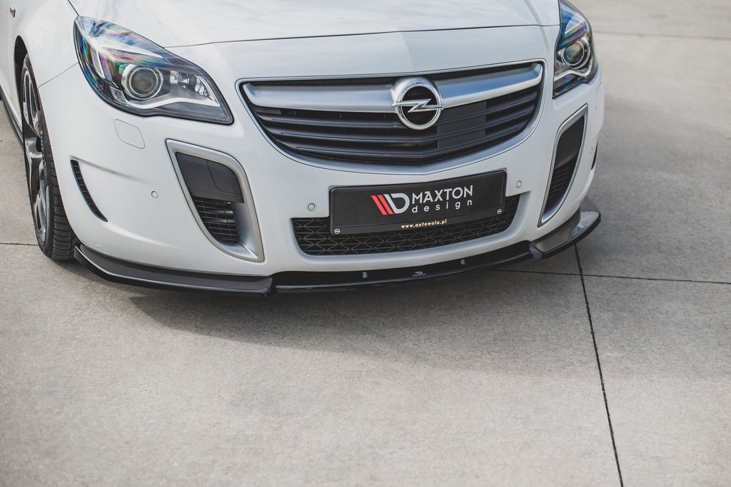 Maxton Design Street+ Spoilerlippe Front Ansatz V.1 passend für Opel Insignia Mk. 1 OPC Facelift schwarz Hochglanz