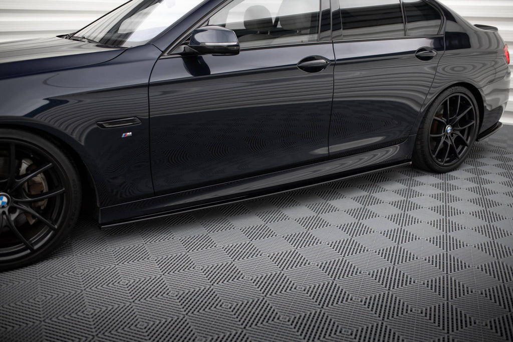 Maxton Design Street+ Seitenschweller Leisten passend für BMW 5er F10/ F11 M-POWER/ M Paket schwarz Hochglanz