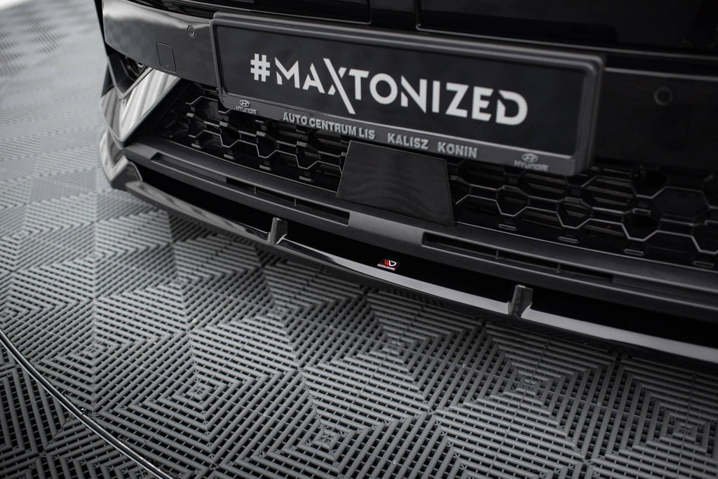 Maxton Design Street+ Spoilerlippe Front Ansatz passend für Hyundai Kona N-Line Mk2 schwarz Hochglanz
