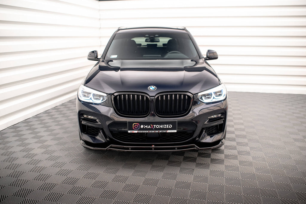 Maxton Design Street+ Spoilerlippe Front Ansatz V.1 passend für BMW X3 M40d / M40i / M-Paket G01 schwarz Hochglanz