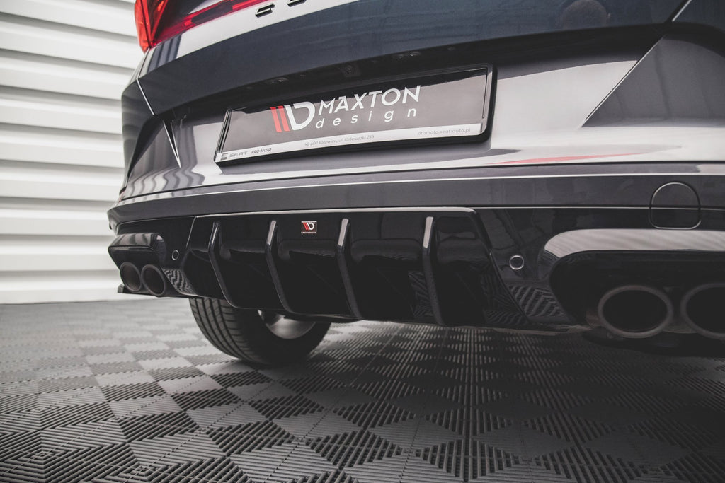 Maxton Design Diffusor Heck Ansatz V.1 passend für Cupra Formentor Mk1 / Mk1 Facelift schwarz Hochglanz
