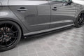 Maxton Design Seitenschweller Flaps passend für Audi S3 / A3 S-Line Sportback 8V Facelift schwarz Hochglanz