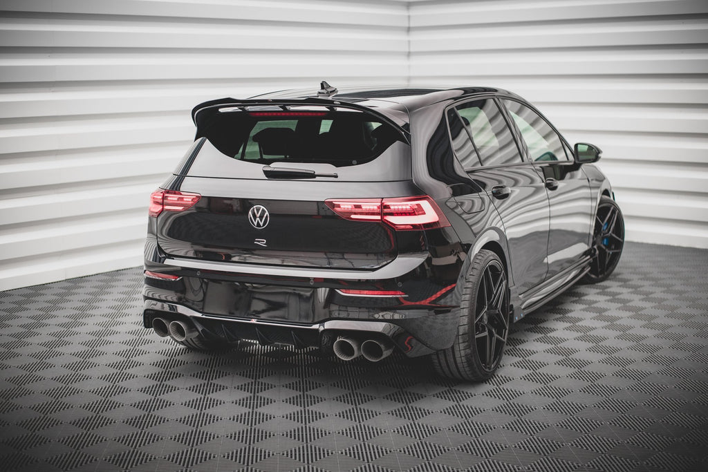 Maxton Design Diffusor Heck Ansatz V.1 passend für VW Golf R Hatchback Mk8 Facelift schwarz Hochglanz