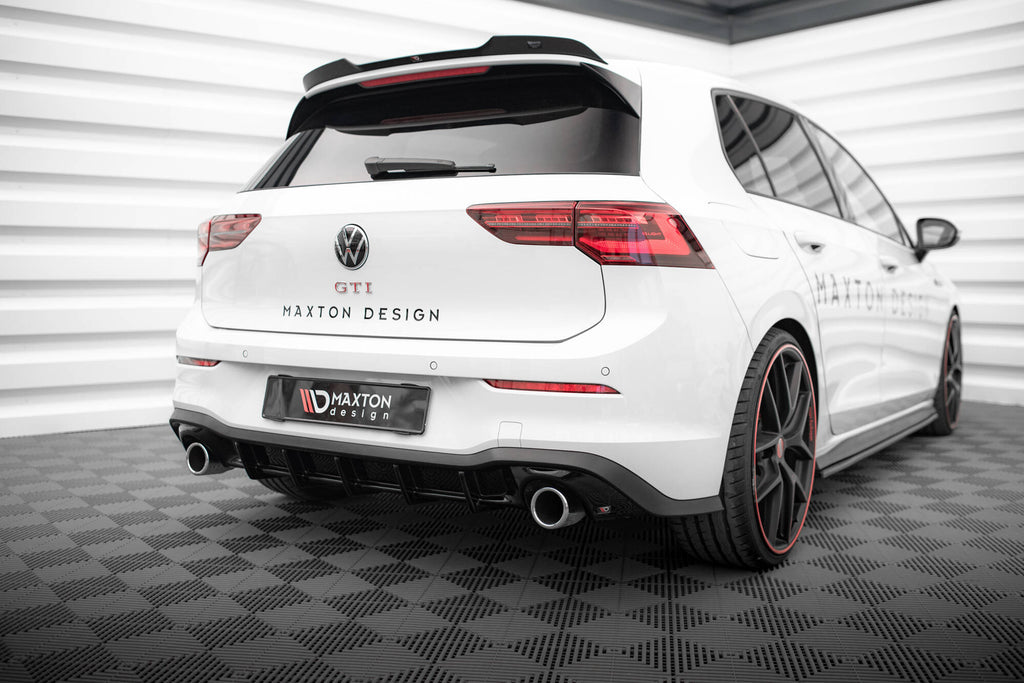 Maxton Design Diffusor Heck Ansatz V.3 passend für VW Golf GTI Mk8 schwarz Hochglanz