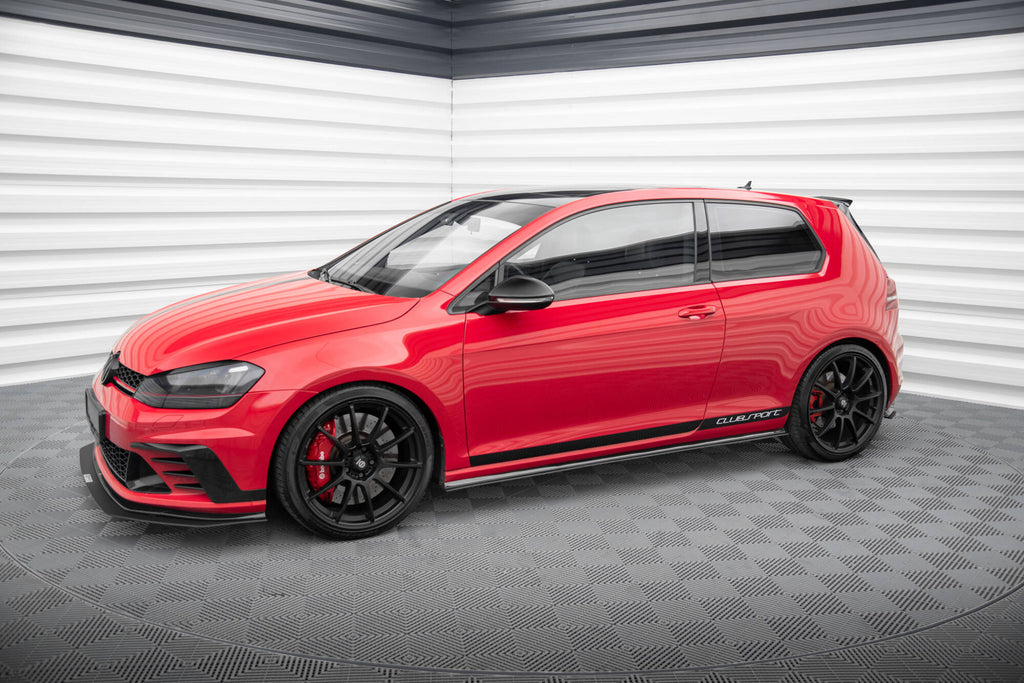 Maxton Design Racing Seitenschweller Ansatz VW GOLF 7 GTI CLUBSPORT für Volkswagen Golf Mk7