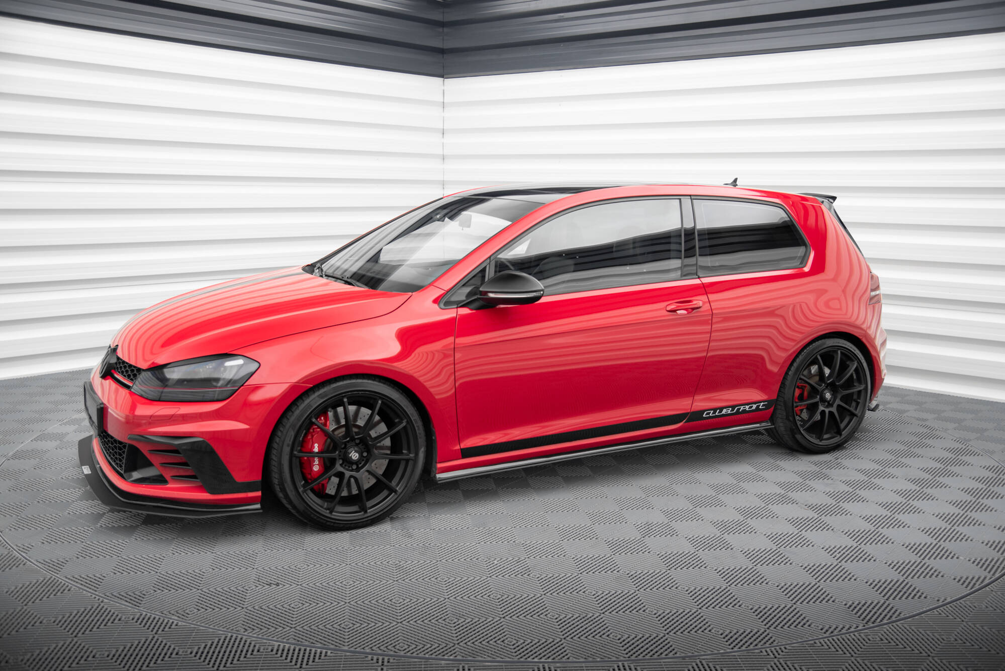 Maxton Design Racing Seitenschweller Ansatz VW GOLF 7 GTI CLUBSPORT für Volkswagen Golf Mk7