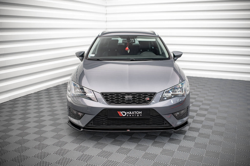 Maxton Design Street+ Spoilerlippe Front Ansatz V.2 passend für Seat Leon FR / Cupra Mk3 schwarz Hochglanz