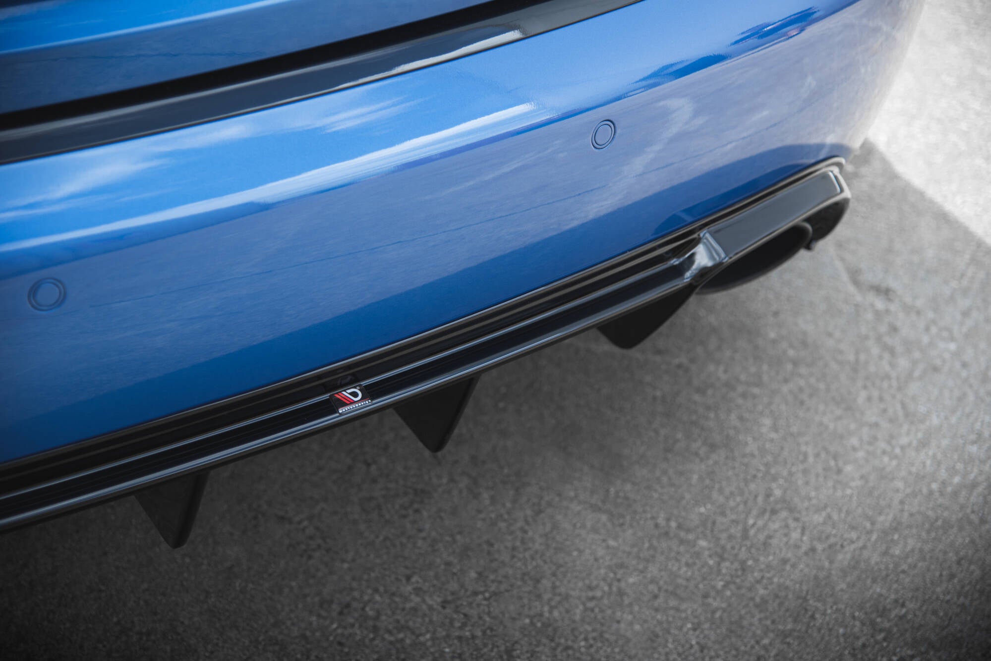 Maxton Design Diffusor Heck Ansatz passend für Audi RS4 B7 schwarz Hochglanz