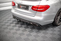 Maxton Design Street+ Mittlerer Diffusor RACE passend für Mercedes-Benz C W205 schwarz Hochglanz