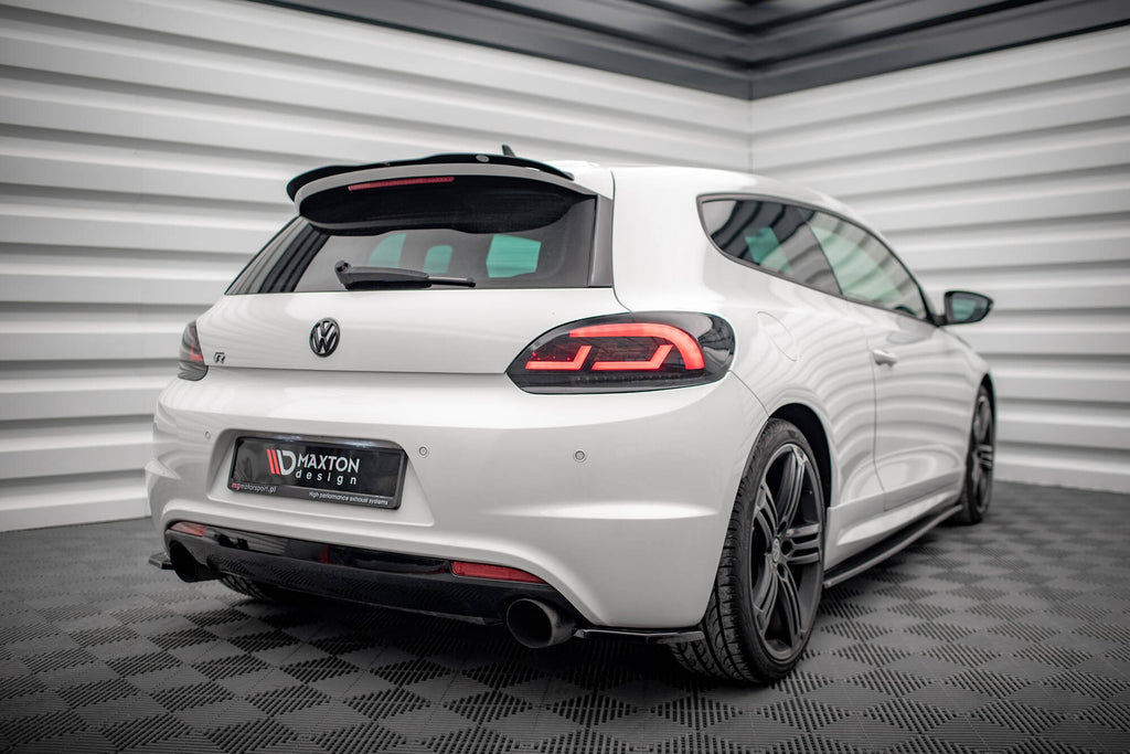 Maxton Design Heck Ansatz Flaps Diffusor passend für VW SCIROCCO R schwarz Hochglanz