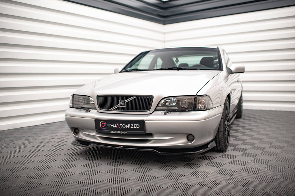 Maxton Design Street+ Spoilerlippe Front Ansatz V.2 passend für Volvo C70 Mk1 schwarz Hochglanz