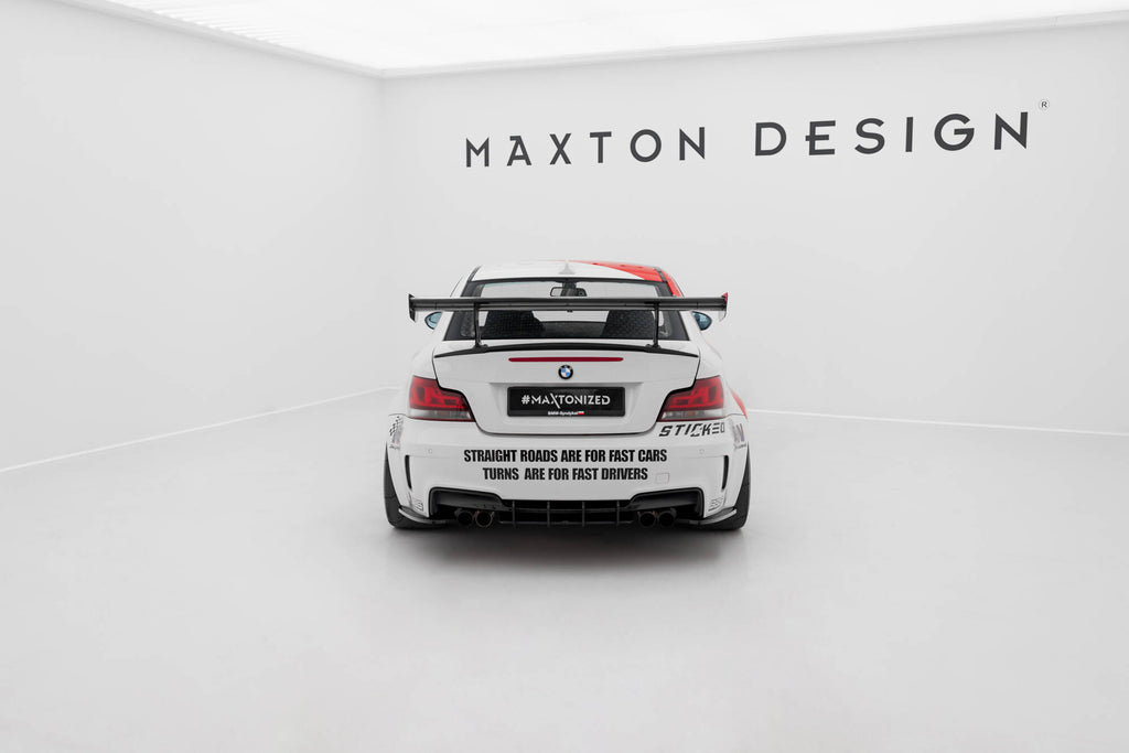 Maxton Design Carbon Spoiler With Internal Brackets Uprights V.1 BMW 1er M E82 für BMW M1 E82