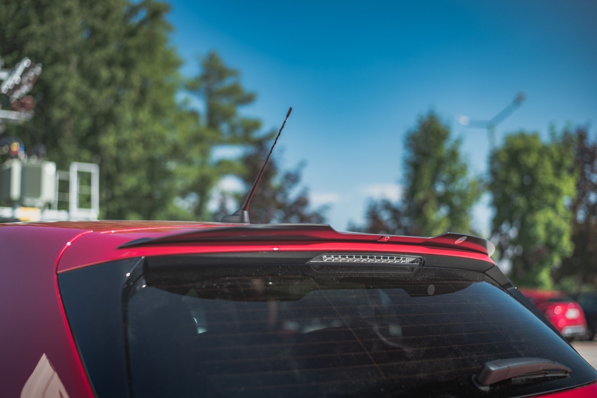 Maxton Design Spoiler CAP passend für Peugeot 308 GT Mk2 Facelift schwarz Hochglanz