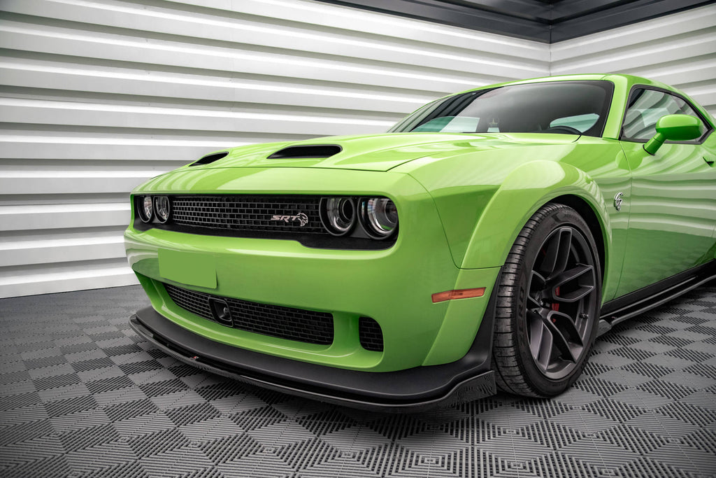 Maxton Design Street+ Spoilerlippe Front Ansatz passend für Dodge Challenger SRT Hellcat Widebody Mk3 schwarz Hochglanz