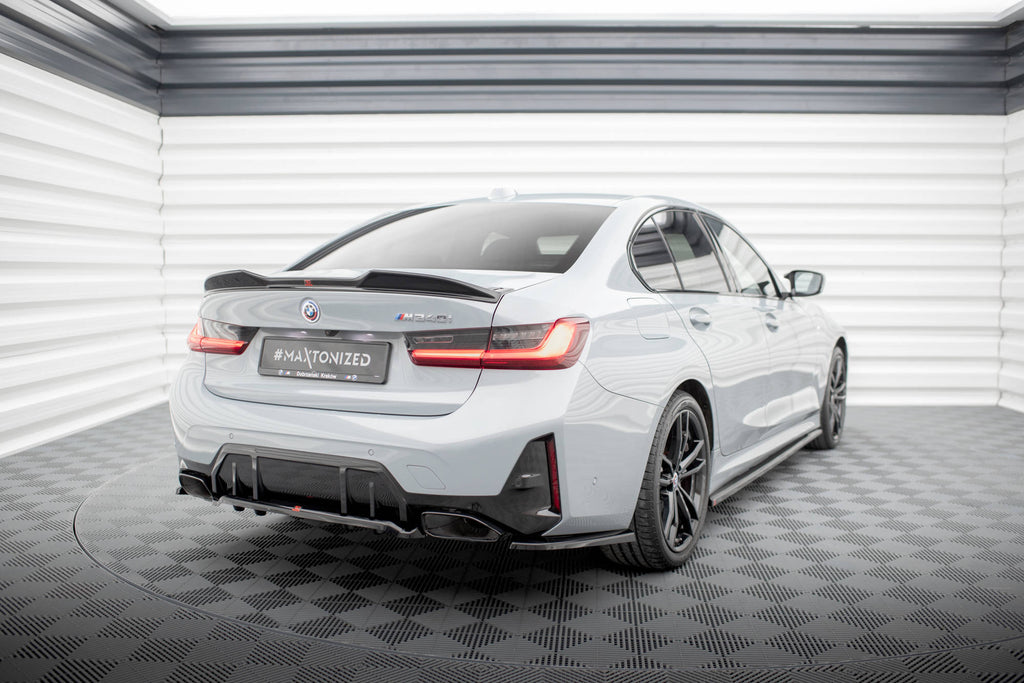 Maxton Design Street+ Mittlerer Diffusor RACE passend für V.1 BMW M340i G20 / G21 Facelift schwarz Hochglanz