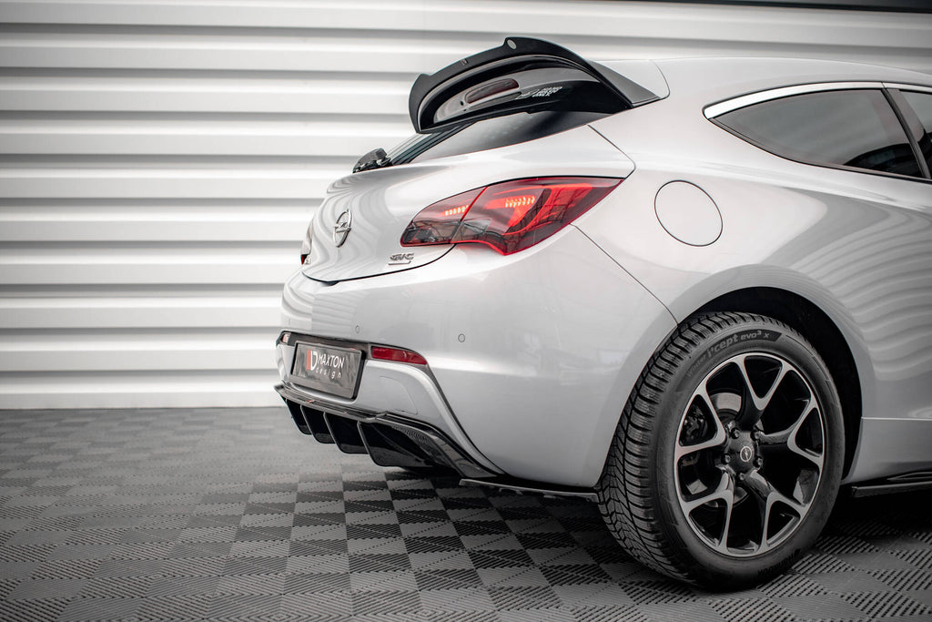 Maxton Design Diffusor Heck Ansatz passend für Opel Astra GTC OPC-Line J (Einzelauspuff li.) schwarz Hochglanz