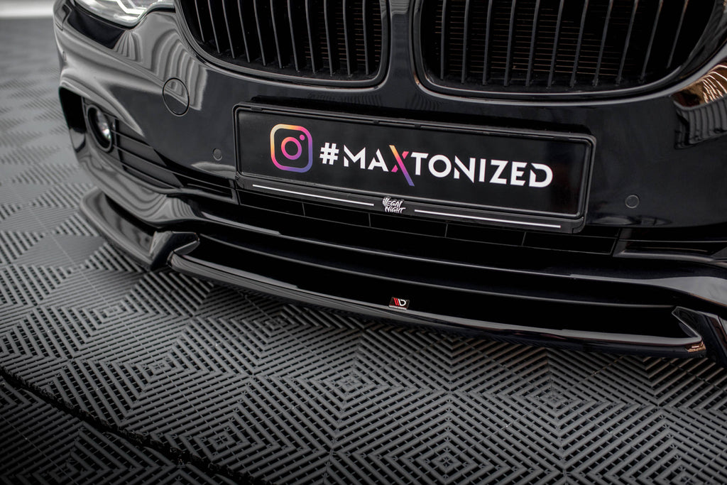 Maxton Design Street+ Spoilerlippe Front Ansatz V.2 passend für BMW 4er Coupe / Gran Coupe / Cabrio F32 / F36 / F33 schwarz Hochglanz