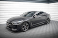 Maxton Design Street Pro Street+ Seitenschweller Leisten + Flaps passend für Kia Stinger GT / GT-Line / Standard Mk1 schwarz Hochglanz