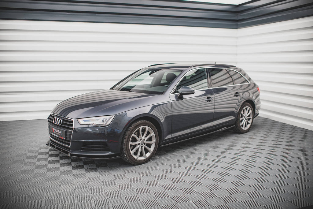 Maxton Design Street+ Seitenschweller Leisten passend für Audi A4 B9 schwarz Hochglanz
