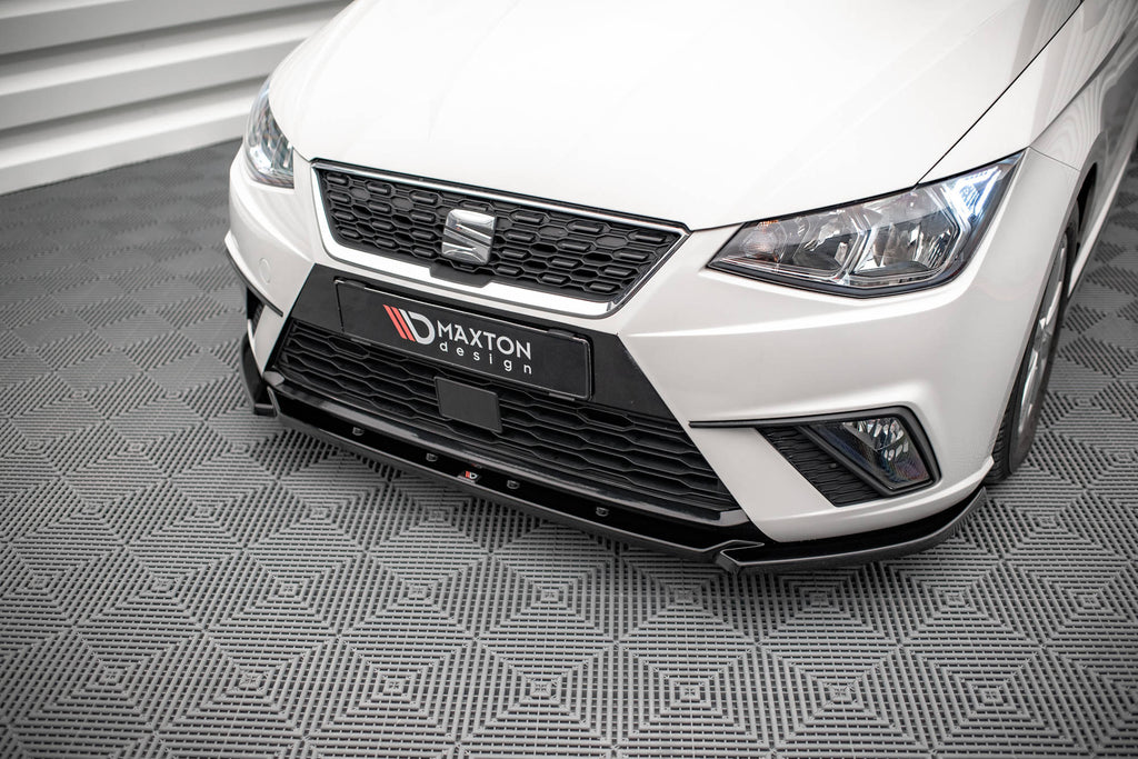Maxton Design Street+ Spoilerlippe Front Ansatz V.2 passend für Seat Ibiza FR/ Standard Mk5 schwarz Hochglanz