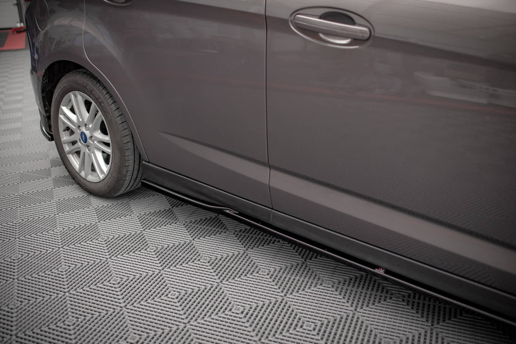 Maxton Design Street+ Seitenschweller Leisten passend für Ford C-Max Mk2 schwarz Hochglanz
